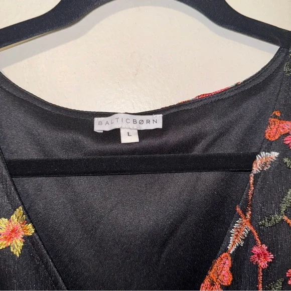 Baltic Born Floral Marsielle Black Dress With Pink, Orange, & Yellow Accents - Picture 9 of 16